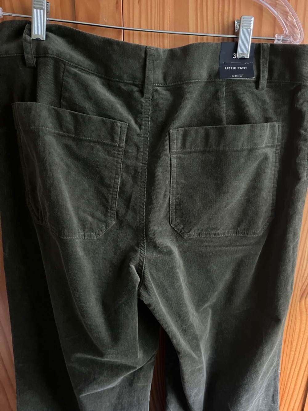 J. Crew Factory Lizzie corduroy Olive Green Wide-Leg Pants - Picture 4 of 4